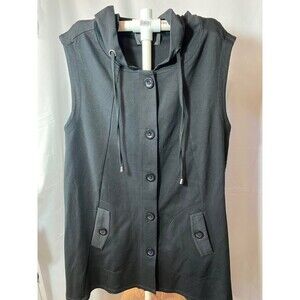 Christian Siriano New York Plus Ponte Vest With Pockets and Hood